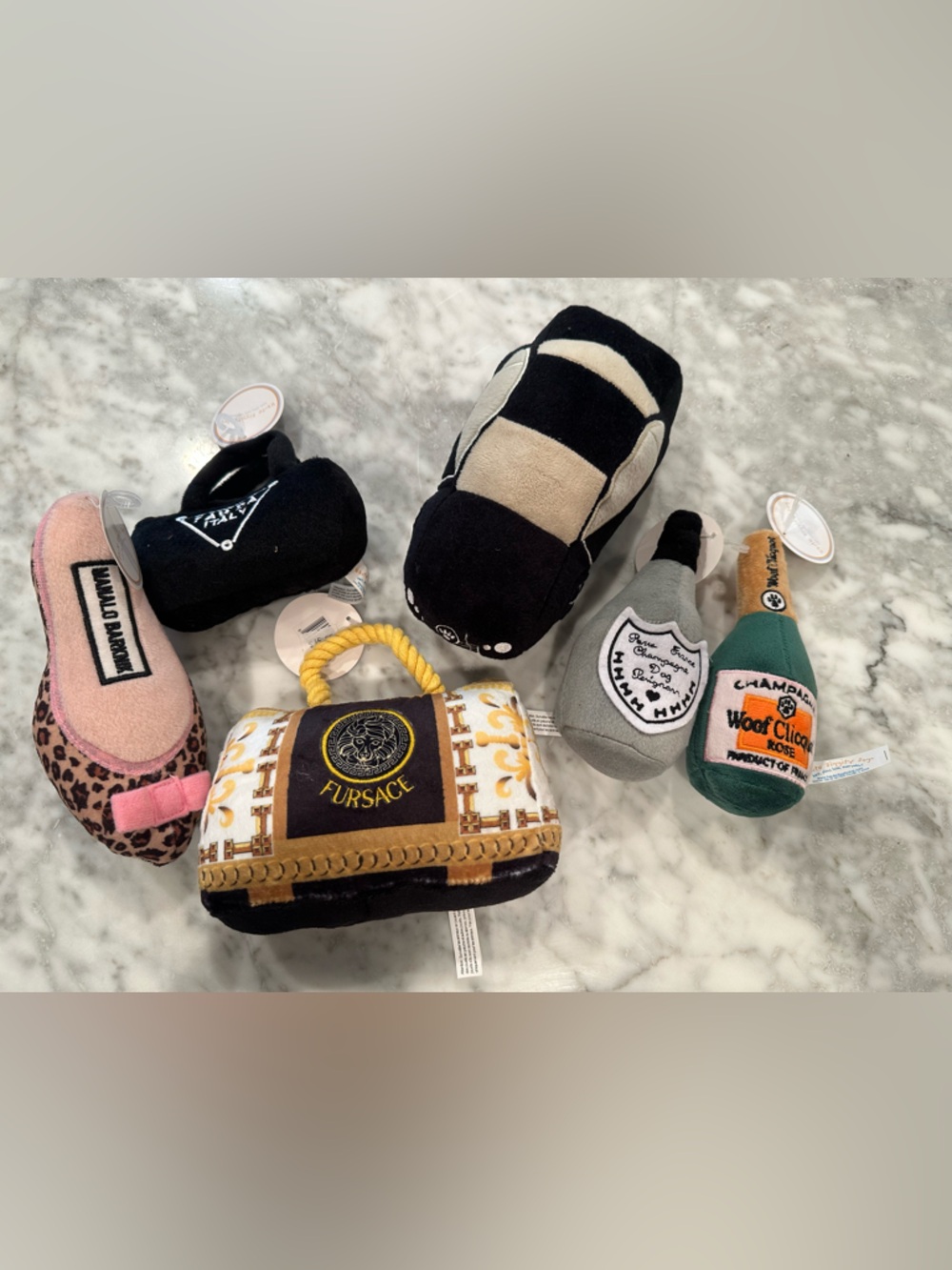 Haute Diggity Dog Luxury Parody Dog Toy Bundle - Set of 6 🐾✨